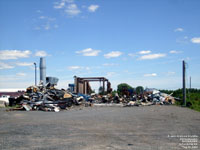 Usine br�l�e, Victoriaville,QC